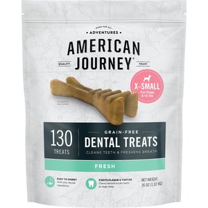 American Journey Extra-Small Grain-Free Fresh Dental Dog Treats, 36-oz bag, 130 count