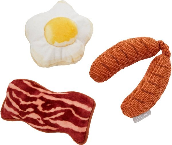 Frisco Bacon, Egg & Sausage Dense Foam Squeaky Dog Toy, 3 count slide 1 of 4