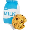 Frisco Plush Squeaking Cookie and Milk Dog Toy, 2-Pack