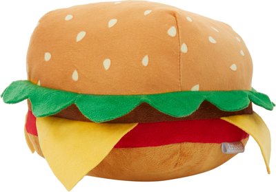 squeaky burger dog toy