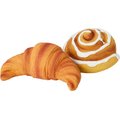 Frisco Cinnamon Roll and Croissant Latex Dog Toy, 2-Pack