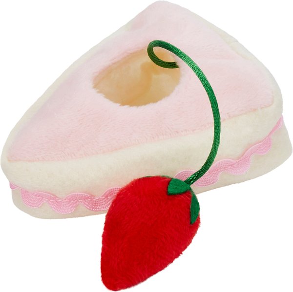 Frisco Plush Strawberry & Cake Dangly Cat Toy with Catnip slide 1 of 3
