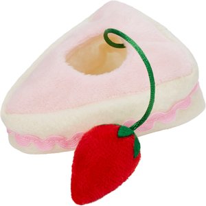 Frisco Plush Strawberry & Cake Dangly Cat Toy with Catnip