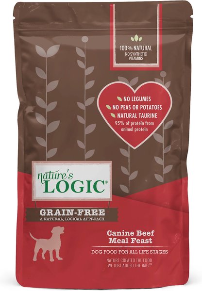 Nature's Logic Canine Beef Meal Feast Grain-Free Dry Dog Food, 25-lb bag slide 1 of 8