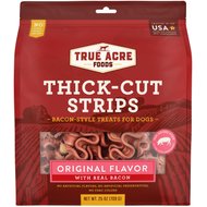 True Acre Foods Thick Cut Strips with Real Bacon Dog Treats, 25-oz bag