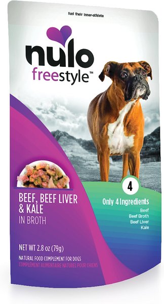 Nulo FreeStyle Beef, Beef Liver, & Kale in Broth Dog Food Topper, 2.8-oz, case of 6 slide 1 of 3