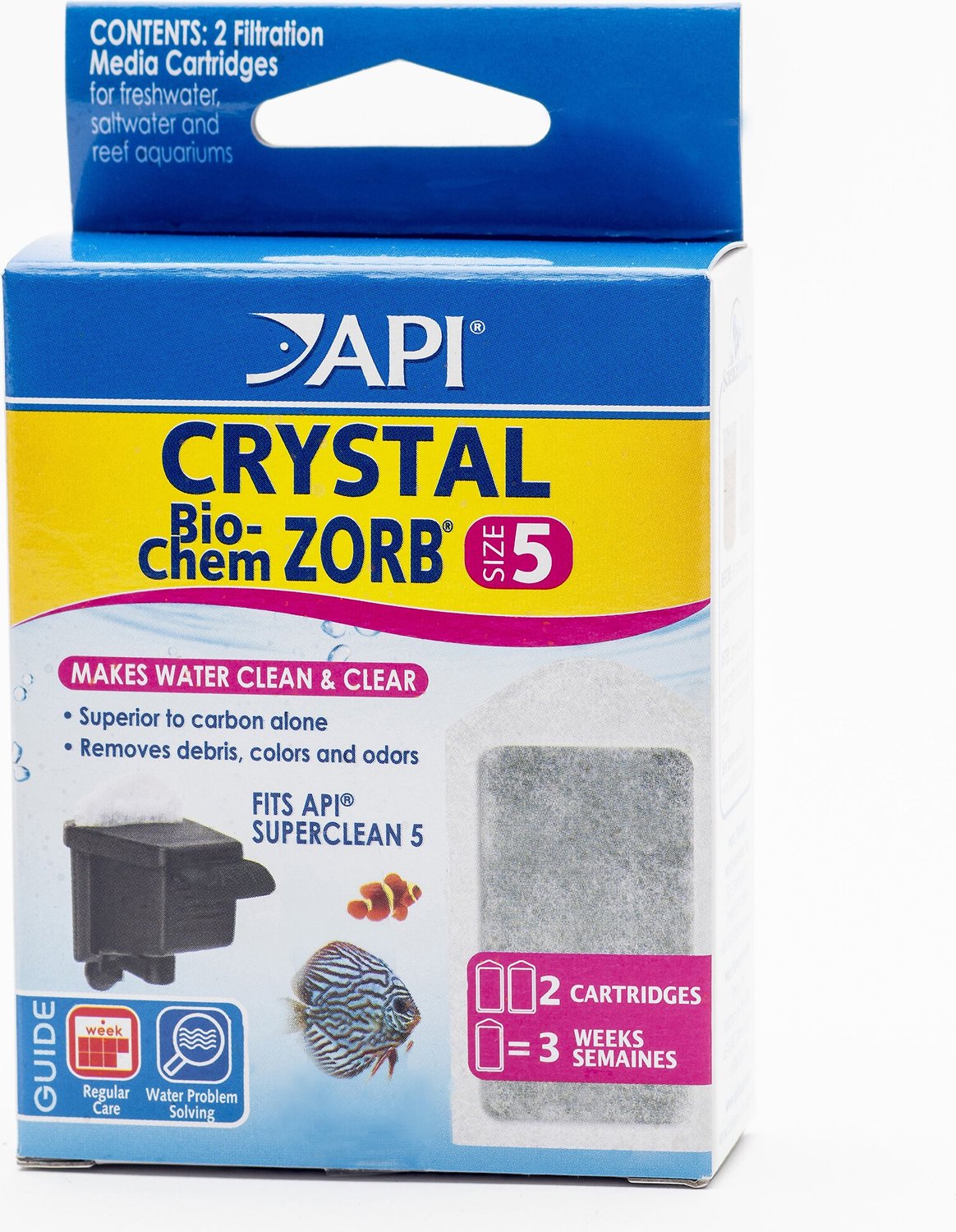 API CRYSTAL BIO-CHEM ZORB SIZE 4 Aquarium Filtration Media Cartridges NEXX filters 4-Count Box