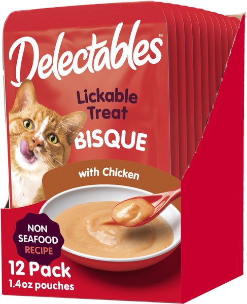 Hartz Delectables Bisque Non-Seafood Recipe with Chicken Wet Cat Treat, 1.4-oz, case of 12 slide 1 of 9