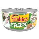 Friskies Farm Favorites Chicken & Carrots Pate Wet Cat Food, 5.5-oz can, case of 24