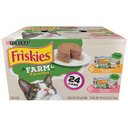 Friskies Farm Favorites Chicken & Carrots & Salmon & Spinach Pate Wet Cat Food Variety Pack, 5.5-oz can, case of 24