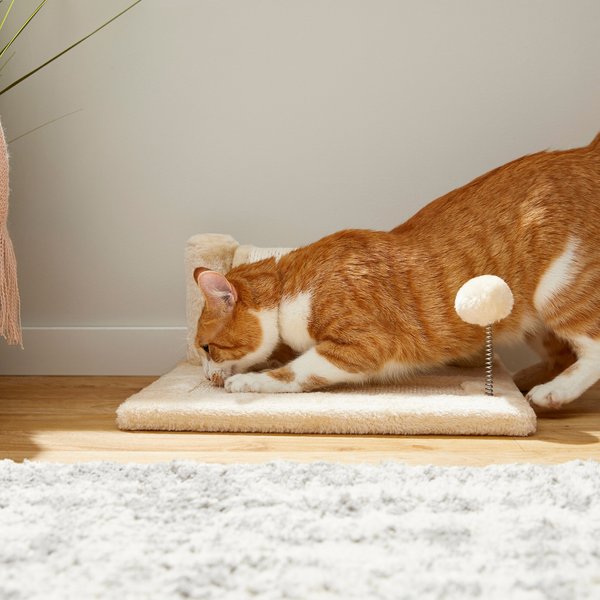 Frisco Sisal Cat Scratching Board & Post with Toy, Cream slide 1 of 6