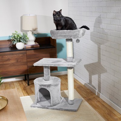 Frisco 38-in Cat Tree with Condo, Top Perch and Toy, slide 1 of 1