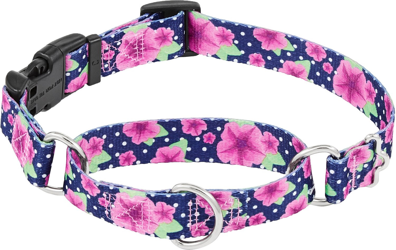 holiday floral buckle martingale 1.5 inch Christmas red flower festive 1.5 inch Pretty Poinsettias greyhound martingale dog collar