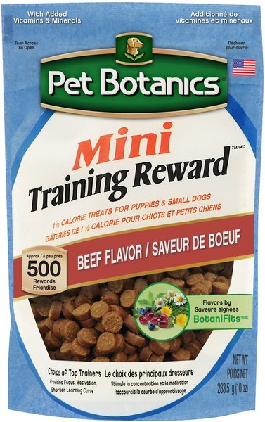 Pet Botanics Mini Training Reward Beef Flavor Dog Treats, 10-oz bag slide 1 of 2