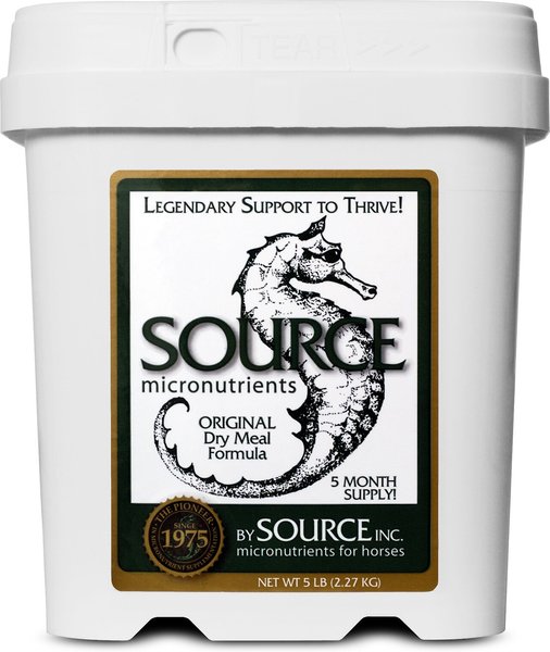 Source Original Dry Meal Formula Skin, Coat & Hoof Care Powder Horse Supplement, 5-lb bucket slide 1 of 1