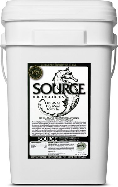 Source Original Dry Meal Formula Skin, Coat & Hoof Care Powder Horse Supplement, 30-lb bucket slide 1 of 1