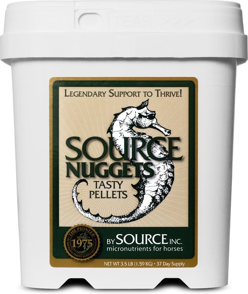 Source Nugget Skin, Coat & Hoof Care Pellets Horse Supplement, 3.5-lb bucket slide 1 of 1
