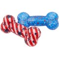 Frisco Americana TPR Bone Squeaky Dog Toy, 2 count