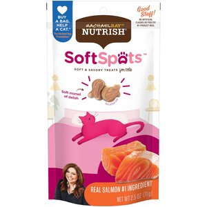Rachael Ray Nutrish Soft Spots Salmon Soft & Savory Cat Treats, 2.5-oz pouch