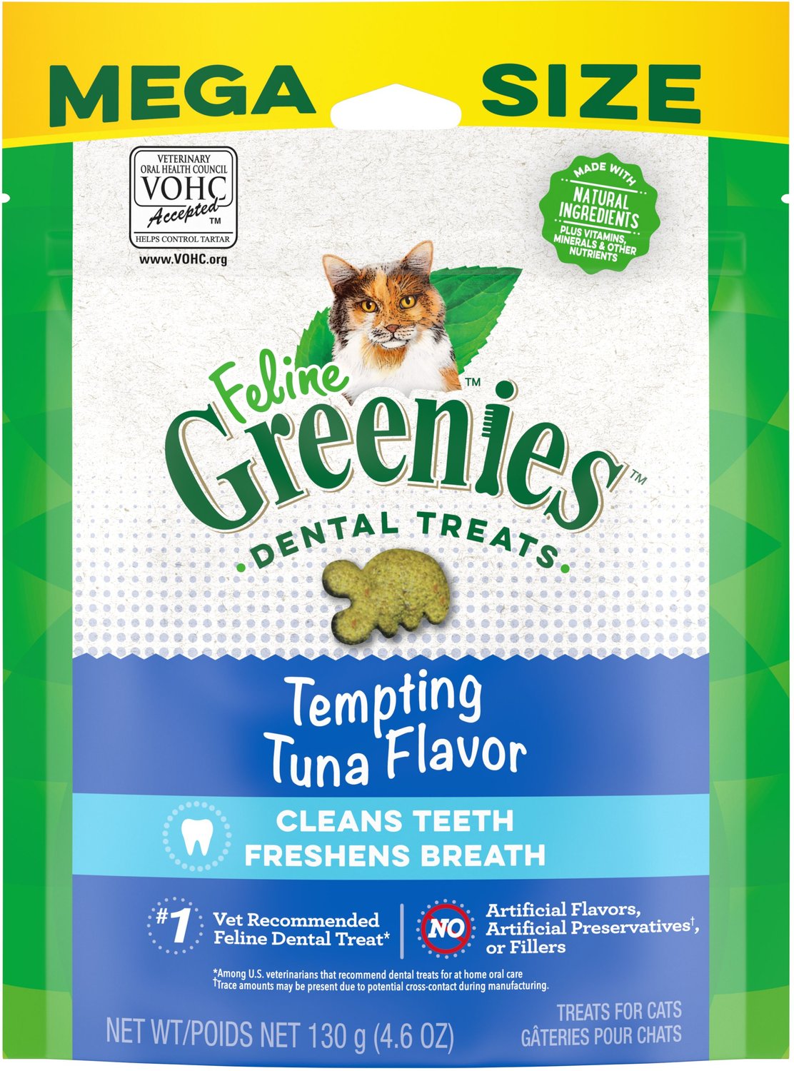 Greenies Feline Tempting Tuna Flavor Adult Dental Cat Treats