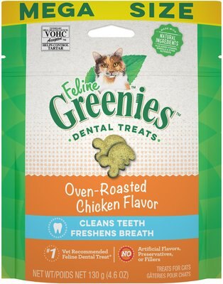 Greenies Feline Oven Roasted Chicken Flavor Adult Dental Cat Treats, slide 1 of 1