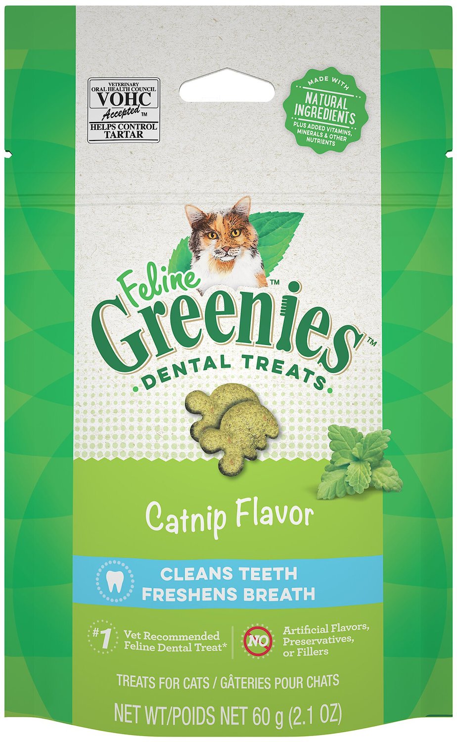 greenies feline catnip flavor dental cat treats