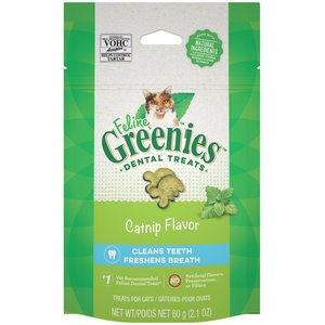 Greenies Feline Catnip Flavor Adult Dental Cat Treats, 2.1-oz bag