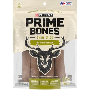 Purina Prime Bones Limited Ingredient Chew Stick with Wild Venison Small Dog Treats, 6 count