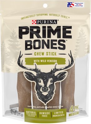 Purina Prime Bones Limited Ingredient Chew Stick with Wild Venison Dog Treats, Medium, slide 1 of 1