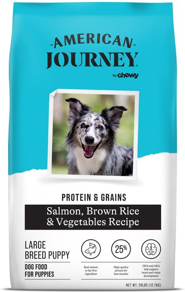 American Journey Active Life Formula Large Breed Puppy Salmon, Brown Rice & Vegetables Recipe Dry Dog Food, 28-lb bag slide 1 of 3