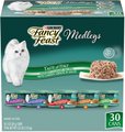 Fancy Feast Medleys Taste of Italy with Garden Greens in Sauce Variety Pack Canned Cat Food, 3-oz can, case...