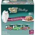 Fancy Feast Medleys Seafood Collection with Garden Greens in Sauce Variety Pack Canned Cat Food, 3-oz can, case of 30