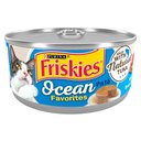 Friskies Ocean Favorites Tuna, Brown Rice & Peas Pate Wet Cat Food, 5.5-oz can, case of 24