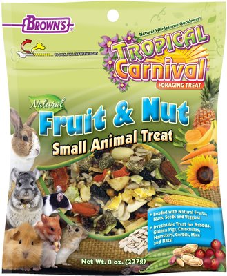 Brown's Tropical Carnival Natural Fruit & Nut Small Animal Treat, 8-oz bag, slide 1 of 1