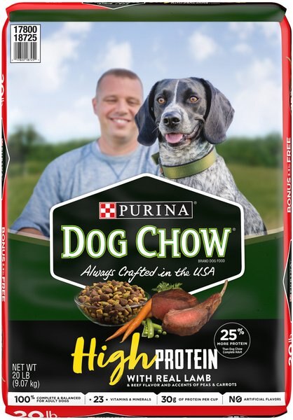 Dog Chow High Protein Recipe With Real Lamb & Beef Flavor Dry Dog Food, 20-lb bag slide 1 of 10