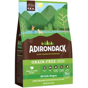 Adirondack Limited Ingredient Turkey & Lentils Recipe Grain-Free Dry Dog Food, 4-lb bag