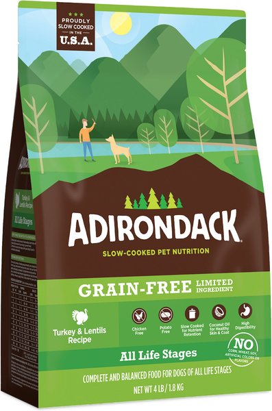 Adirondack Limited Ingredient Turkey & Lentils Recipe Grain-Free Dry Dog Food, 12-lb bag slide 1 of 3