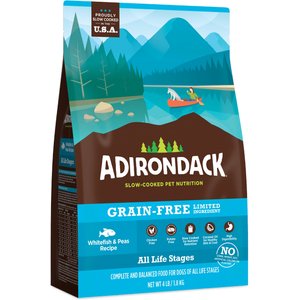 Adirondack Limited Ingredient Whitefish & Peas Recipe Grain-Free Dry Dog Food, 4-lb bag