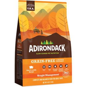 Adirondack Limited Ingredient Pork & Lentils Recipe Weight Management Grain-Free Dry Dog Food, 12-lb bag