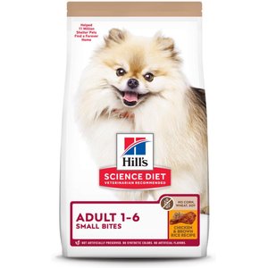 Hill's Science Diet Adult 1-6 Chicken & Brown Rice Recipe Small Bites Dry Dog Food, 15-lb bag