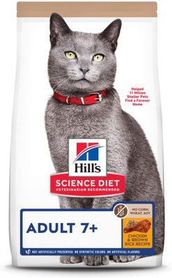 Hill's Science Diet Adult 7+ Chicken & Brown Rice Recipe Dry Cat Food, slide 1 of 1