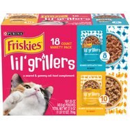 Friskies Lil' Grillers Seared Cuts With Chicken & Tuna in Gravy Variety Pack Wet Cat Food, 1.55-oz pouch, case of 18