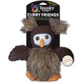 Spunky Pup Furry Friends Owl Squeaky Plush Dog Toy