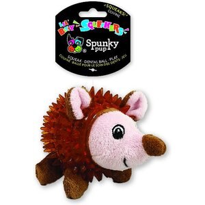 Spunky Pup Lil' Bitty Squeakers Hedgehog Squeaky Plush Dog Toy