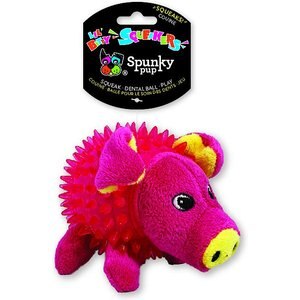 Spunky Pup Lil' Bitty Squeakers Pig Squeaky Plush Dog Toy