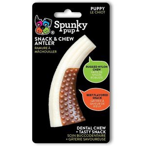 Spunky Pup Snack & Chew Antler Tough Dog Chew Toy, Puppy