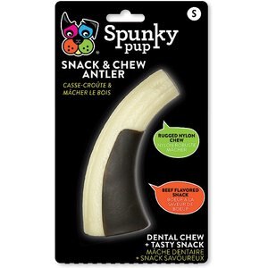 Spunky Pup Snack & Chew Antler Tough Dog Chew Toy, Small