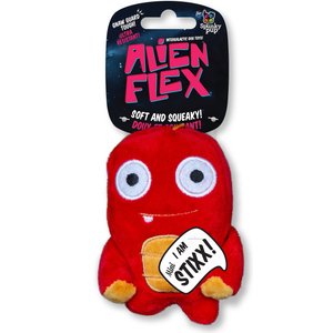 Spunky Pup Alien Flex Mini Stixx Squeaky Plush Dog Toy