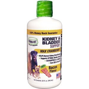 Liquid-Vet Kidney & Bladder Support Bacon Flavor Dog Supplement, 32-oz bottle