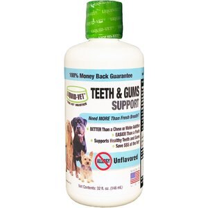 Liquid-Vet Teeth & Gums Support Allergy-Friendly Unflavored Dog Supplement, 32-oz bottle
